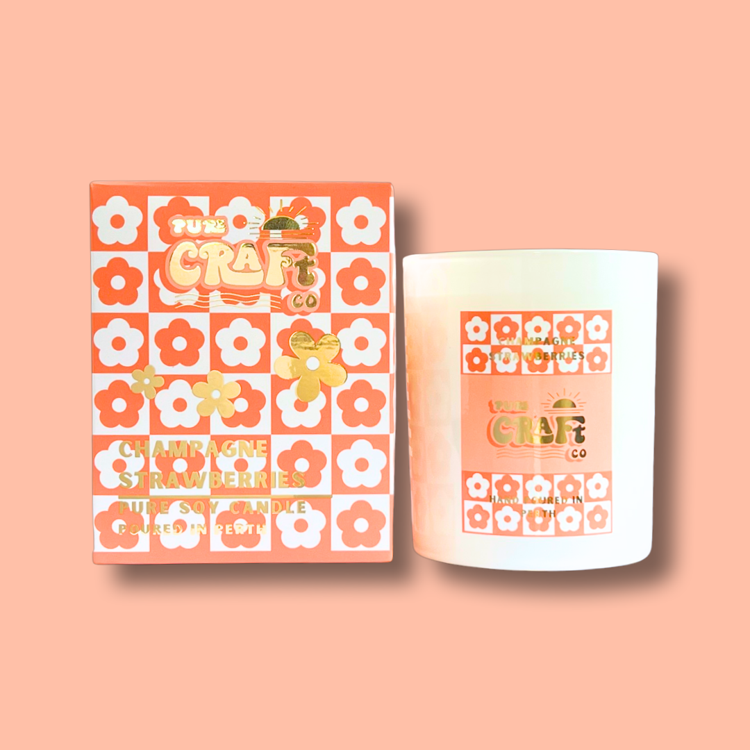 SOY CANDLE CHAMPAGNE STRAWBERRIES