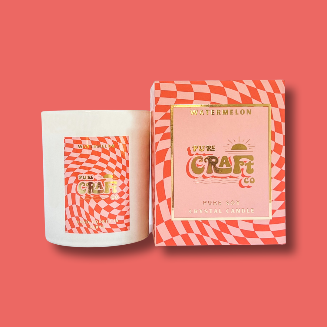 Crystal soy Candle WATERMELON