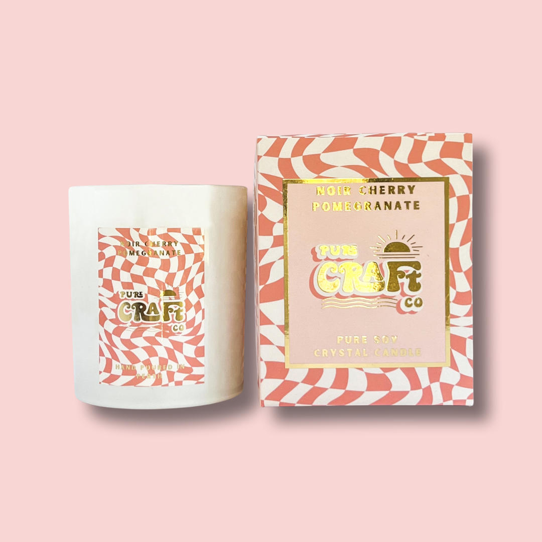 Crystal Soy Candle Noir Cherry pomegranate